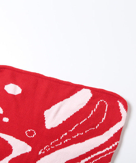 Vibrant Red Swirl Knit Tube Top – Your Fall Fashion & Holiday Party Statement