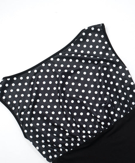 Fall Chic Retro Polka Dot Blouse for Women | Flattering Cap Sleeve Top