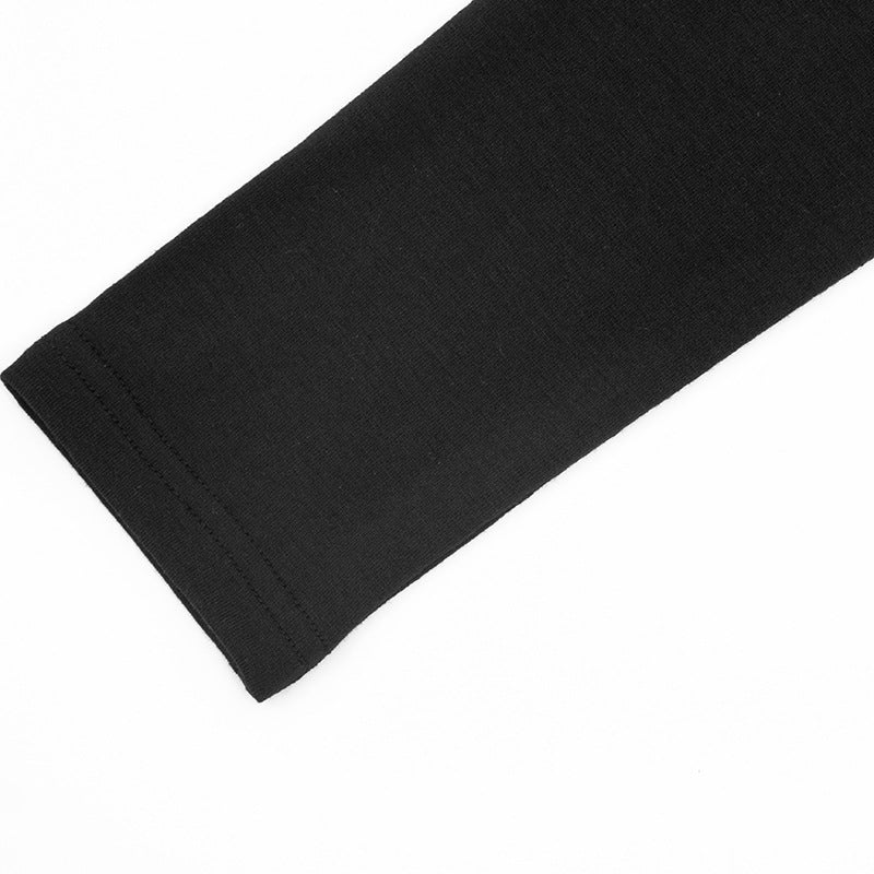 Glam Black Faux Fur Trim Long Sleeve Top - Chic Tie-Front Fall & Holiday Style