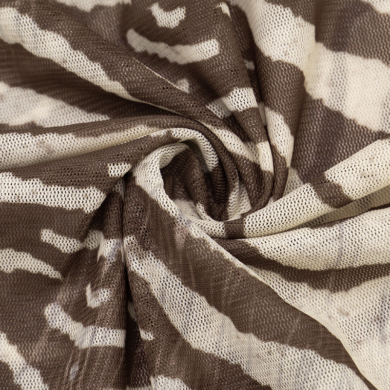 Untamed Chic! Women's Sheer Zebra Print Mesh Long Sleeve Top - Fall 2025 Fashion Essential