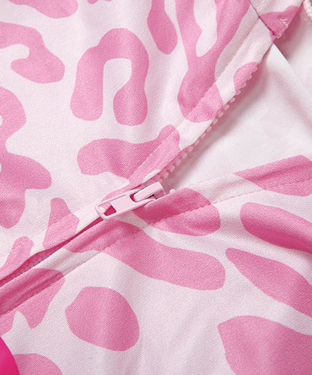 Unleash Your Inner Y2K: Pink Leopard 'Body' Graphic Hoodie & Leggings Set for Fierce Fall Style