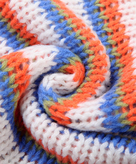 Vibrant Striped Knit Crop Sweater | Cozy Fall Fashion & Game Day Style for Women