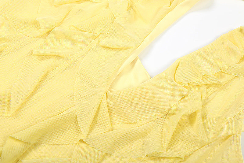 Vibrant Yellow Ruffle Halter Maxi Dress – Your Perfect Resort Getaway & Special Occasion Statement