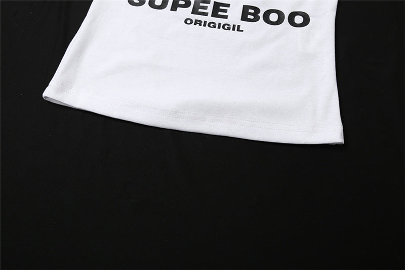 Spooky Chic 'SUPEE BOO' Cherry Graphic U-Neck Tank Top - Fall & Halloween Ready