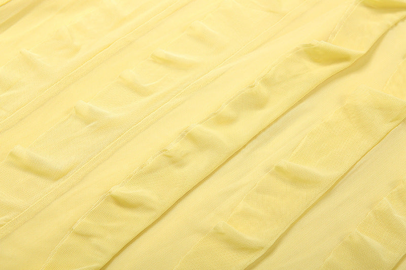 Vibrant Yellow Ruffle Halter Maxi Dress – Your Perfect Resort Getaway & Special Occasion Statement