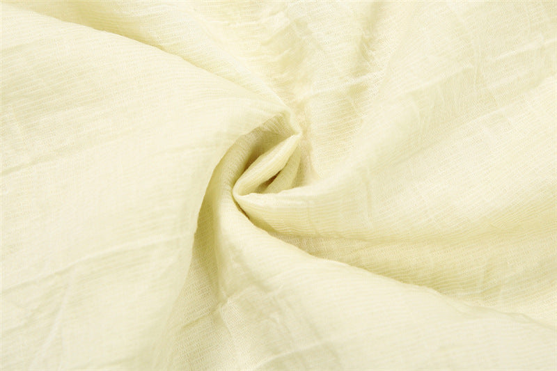 Effortless Fall Radiance: Boho Chic Ruffled Halter Maxi Dress with Floral Appliqué - Pale Yellow Perfection