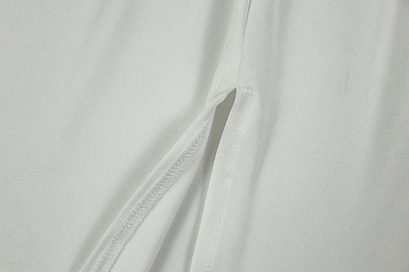 Sultry White Cut-Out Maxi Dress | Daring Slit & Bodycon Fit for Resort & Party