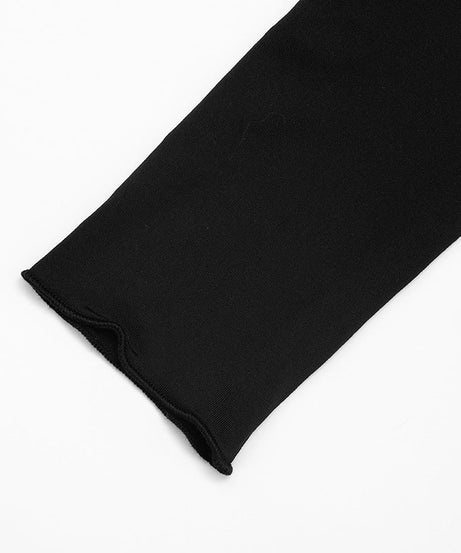 Edgy Chic Off-Shoulder Ripped Back Long Sleeve Top - Fall & Halloween Ready