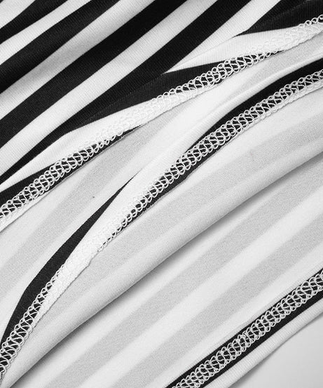 Fall Chic: Women's Striped V-Neck Wrap Long Sleeve Top with Adjustable Tie Waist