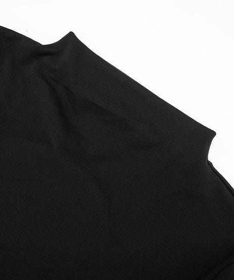 Dramatic Black Lace Panel Maxi Dress - Fall & Holiday Elegance