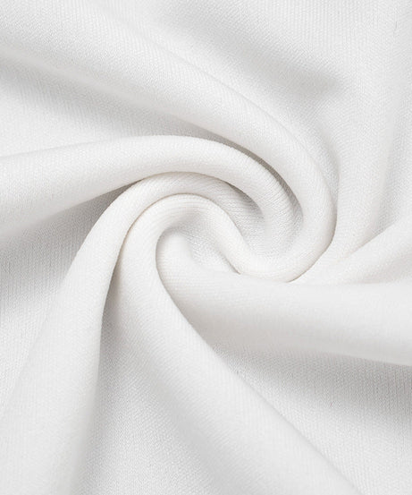 Effortless Chic: White High-Neck Ruffle Mini Dress for Fall & Holiday Style