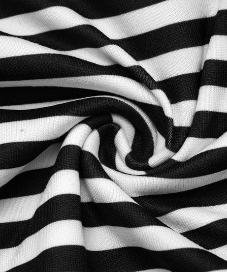 Fall Chic: Women's Striped V-Neck Wrap Long Sleeve Top with Adjustable Tie Waist