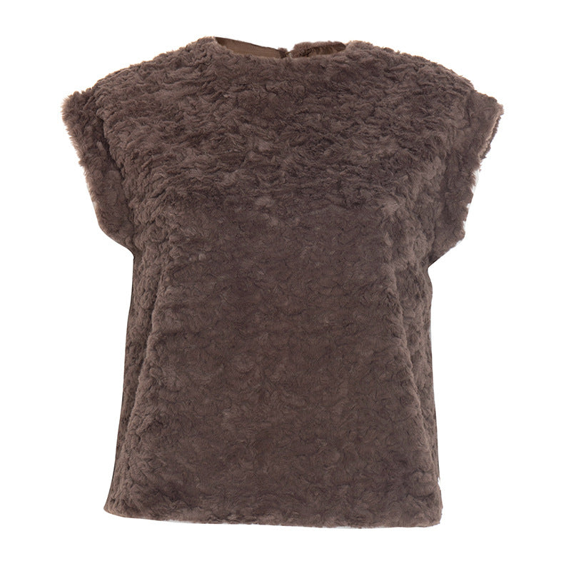 Cozy Chic Faux Shearling Cap Sleeve Top – Your Essential Fall & Winter Wardrobe Staple