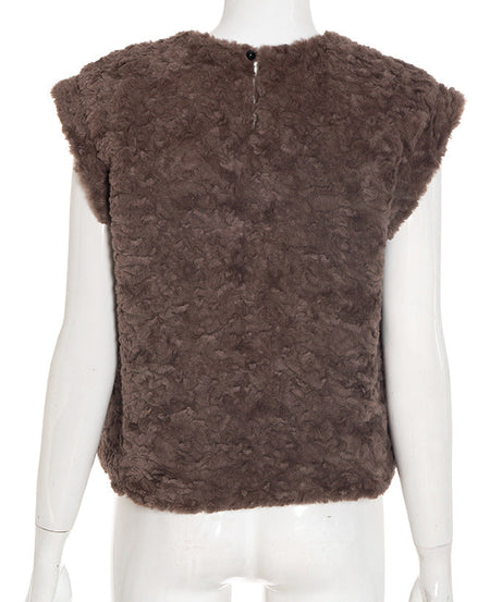 Cozy Chic Faux Shearling Cap Sleeve Top – Your Essential Fall & Winter Wardrobe Staple