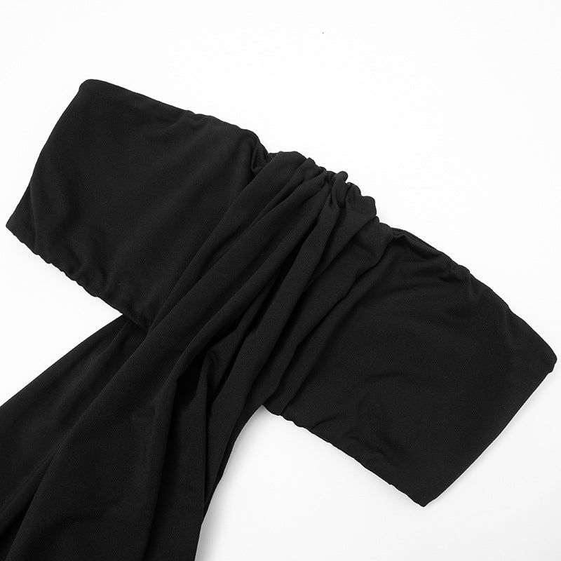 The 'Siren' Black Cut-Out Strapless Maxi Dress - Your Go-To for Fall Galas & Holiday Glam