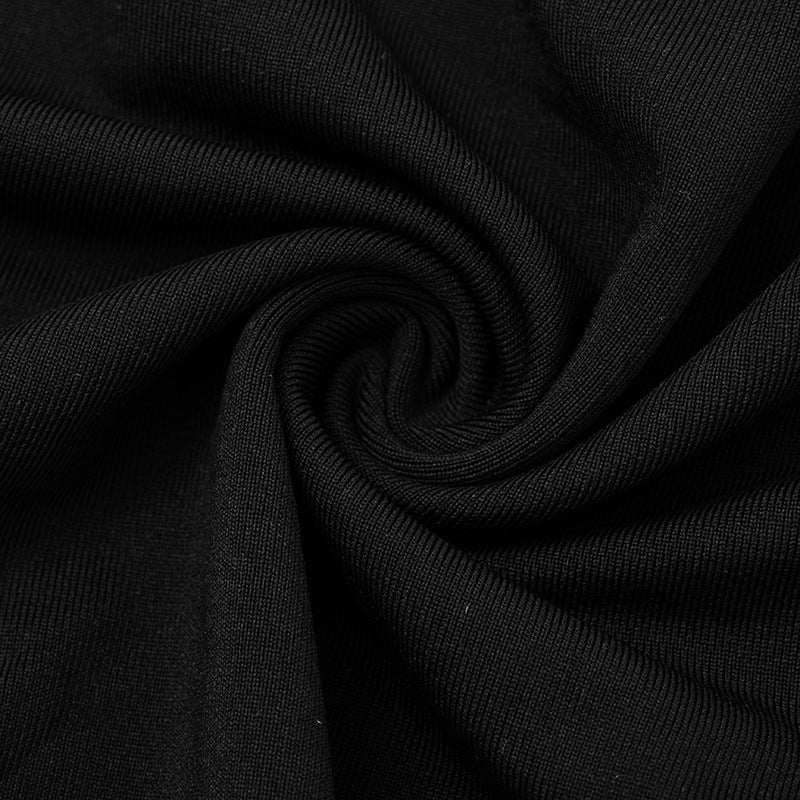 The 'Siren' Black Cut-Out Strapless Maxi Dress - Your Go-To for Fall Galas & Holiday Glam