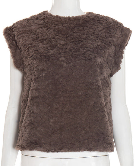 Cozy Chic Faux Shearling Cap Sleeve Top – Your Essential Fall & Winter Wardrobe Staple