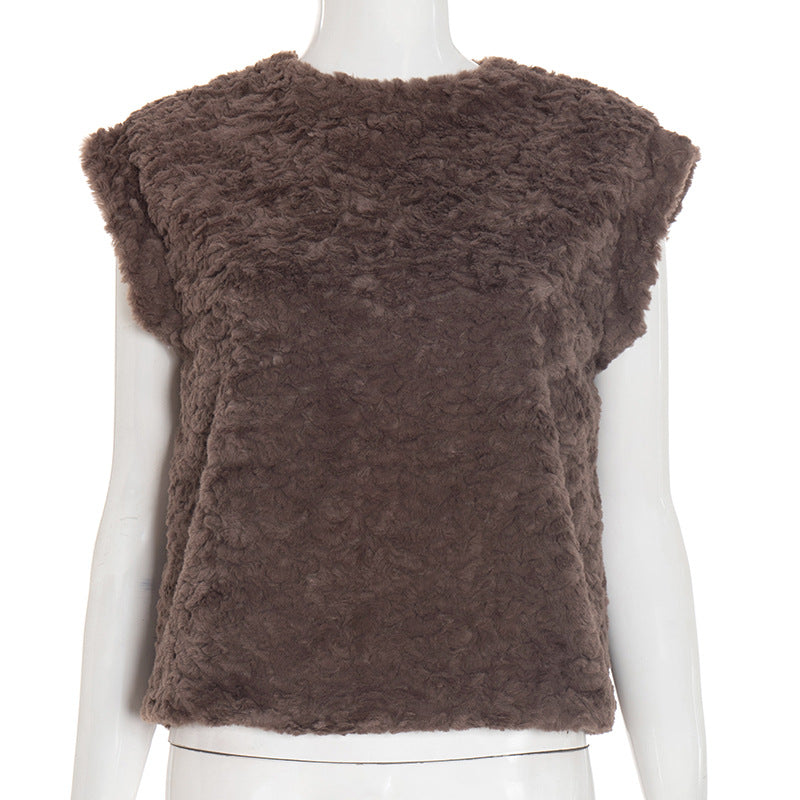 Cozy Chic Faux Shearling Cap Sleeve Top – Your Essential Fall & Winter Wardrobe Staple