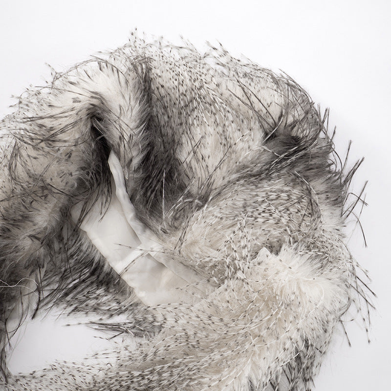 Glamorous Faux Fur Backless V-Neck Top | Luxe Fall & Winter Style for Her