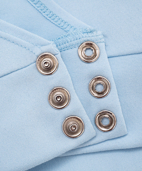 Sky Blue Long Sleeve Crop Top - Effortless Fall Style & Versatility