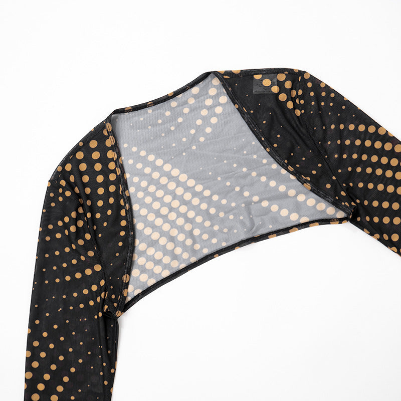 Sizzling Y2K Polka Dot Mesh 3-Piece Set | Fall Club & Festival Ready for Women