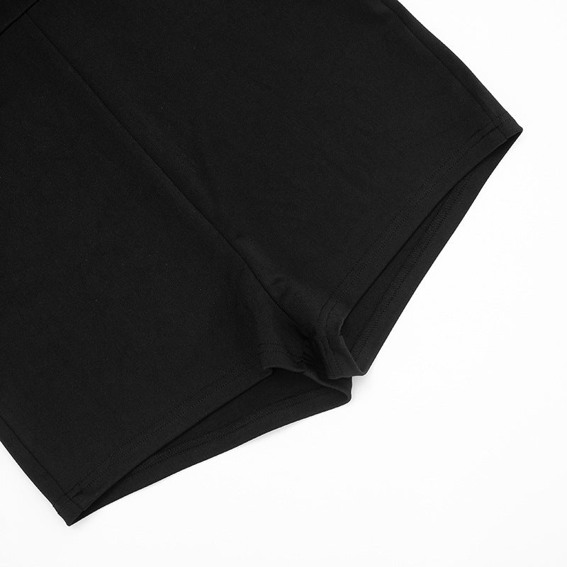 Chic Feather Trim Strapless Romper - Black Playsuit for Fall Parties & Holiday Glam