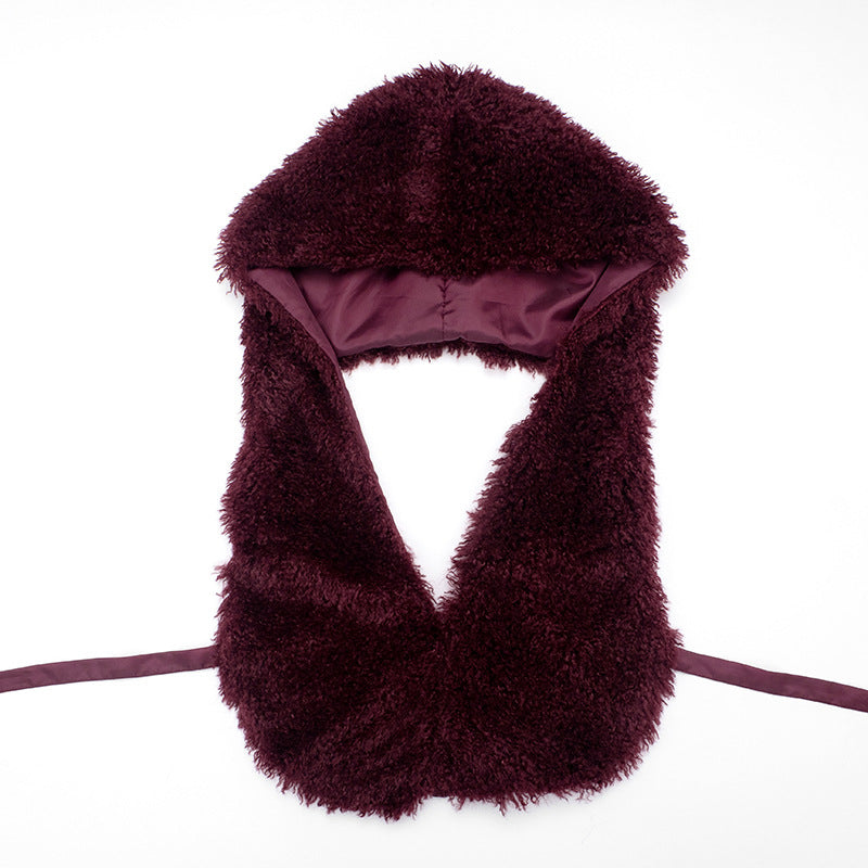 Sultry Plum Plush Hoodie & Mini Skirt Set - Chic Backless Fall & Holiday Party Look