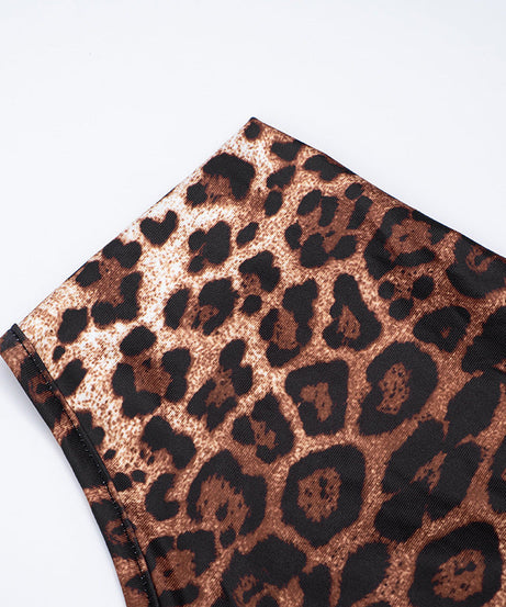 Fierce Leopard Halter Cut-Out Romper – Your Go-To for Fall Parties & Halloween