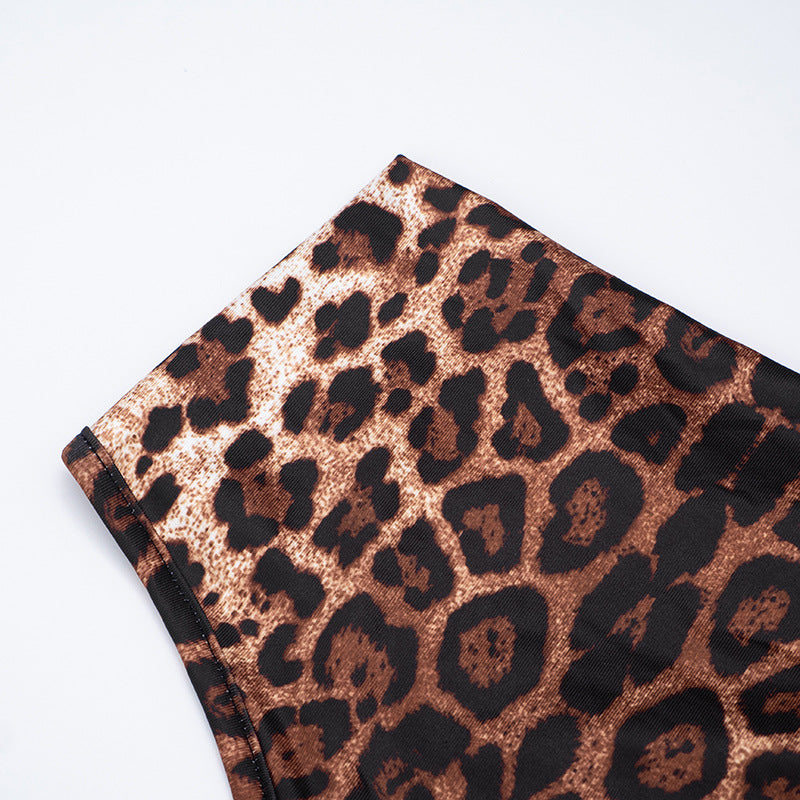 Fierce Leopard Halter Cut-Out Romper – Your Go-To for Fall Parties & Halloween