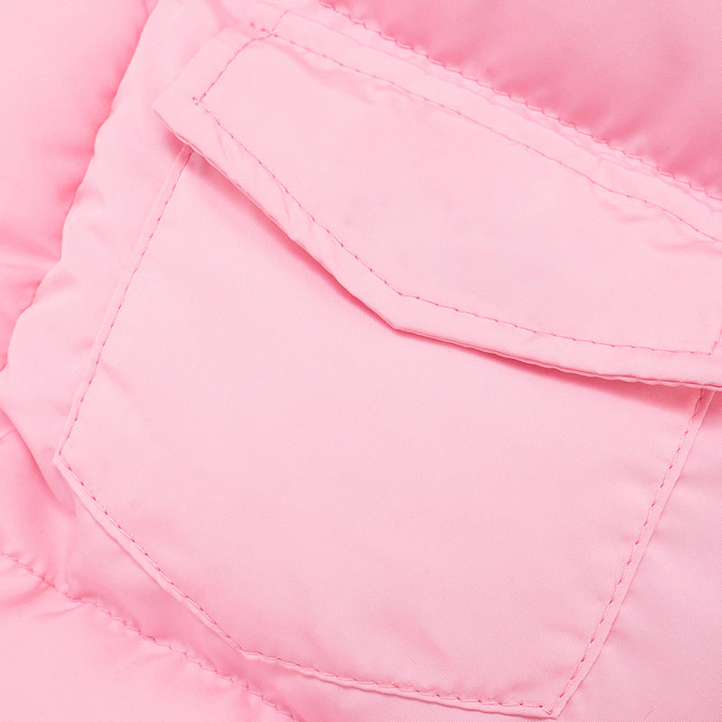 Cozy Chic Pink Cropped Puffer Vest – Fall Layering Essential for Women