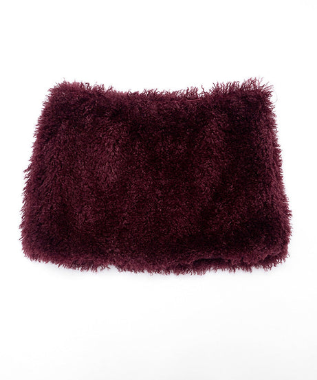 Sultry Plum Plush Hoodie & Mini Skirt Set - Chic Backless Fall & Holiday Party Look