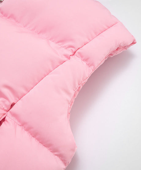 Cozy Chic Pink Cropped Puffer Vest – Fall Layering Essential for Women