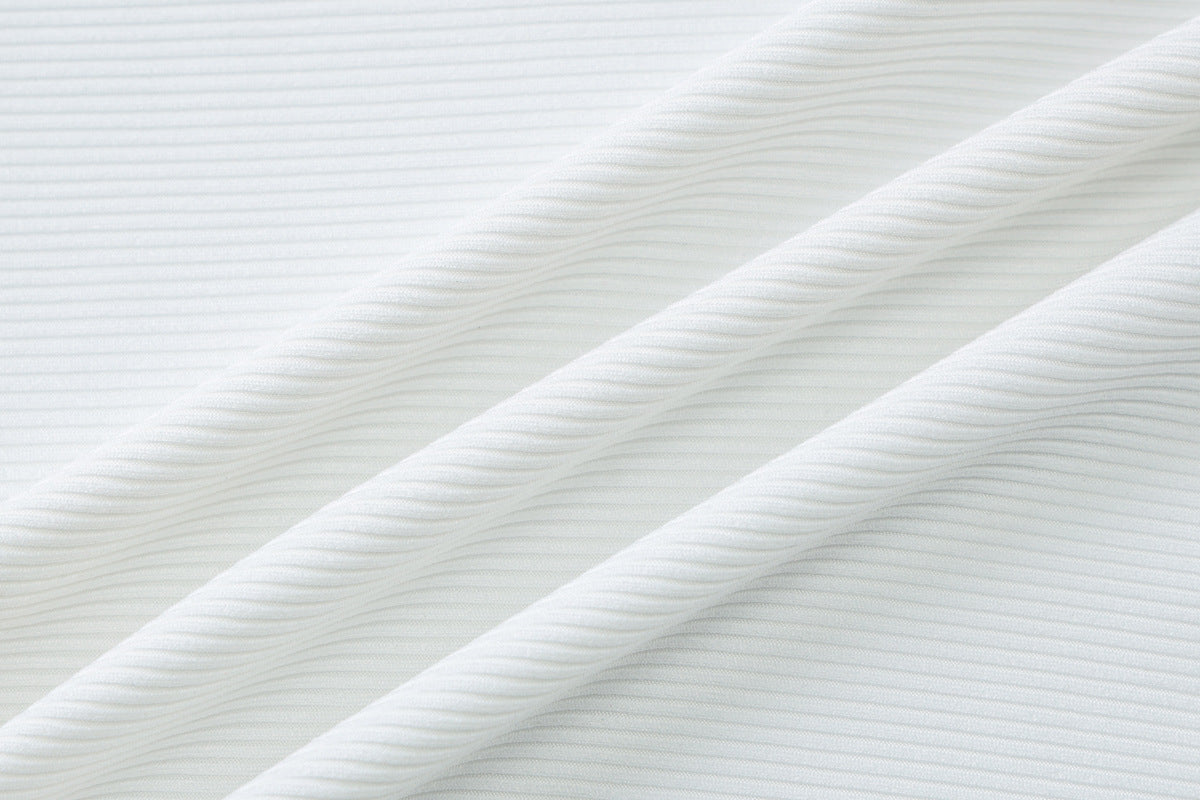 Effortless Chic: White Ribbed Tank Top with Shimmer Appliques | Fall & Holiday Style