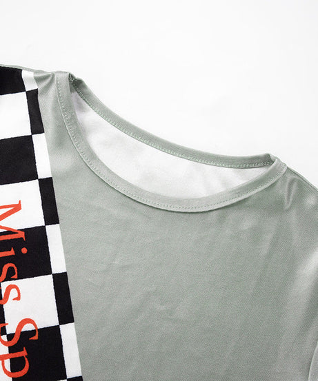 Miss Speed Racer Winner Crop Top & Shorts Set - Perfect for Halloween & Race Day!