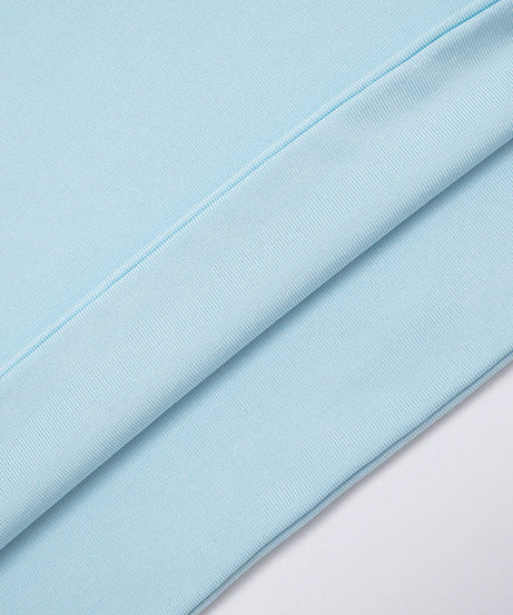 Whimsical Butterfly Square Neck Mini Dress - Light Blue Flirty Fall Style