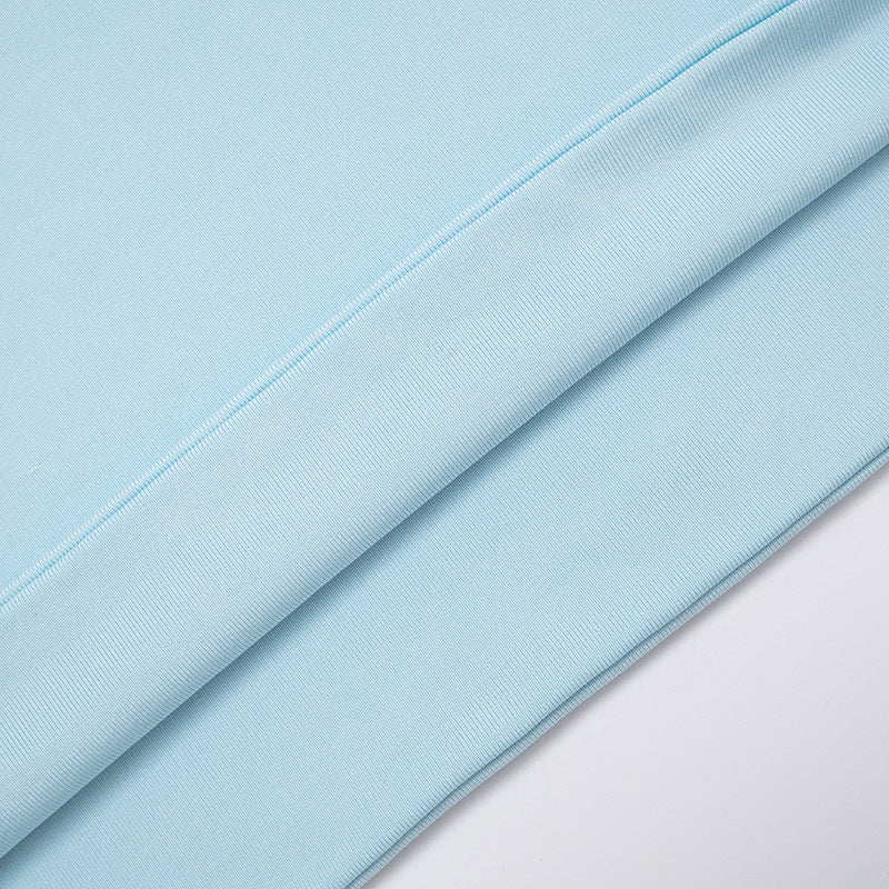 Whimsical Butterfly Square Neck Mini Dress - Light Blue Flirty Fall Style