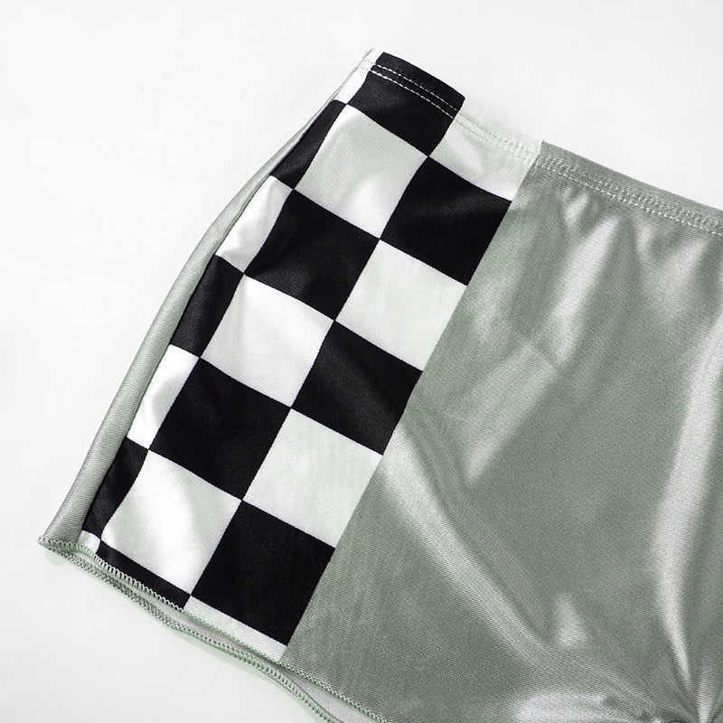 Miss Speed Racer Winner Crop Top & Shorts Set - Perfect for Halloween & Race Day!