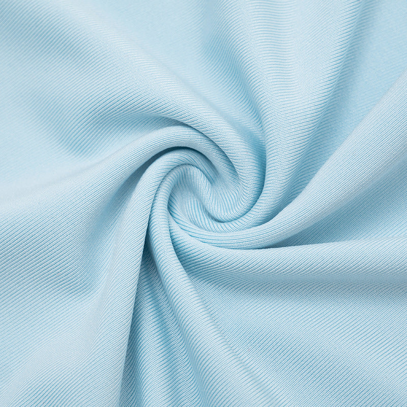 Whimsical Butterfly Square Neck Mini Dress - Light Blue Flirty Fall Style