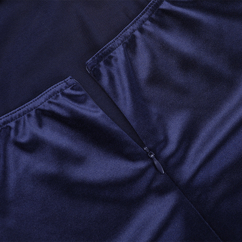 Stunning Navy Blue Halter Mermaid Gown - Your Elegant Choice for Holiday Parties & Formal Events