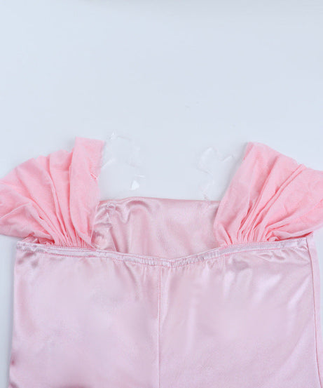 Romantic Blush Pink Off-Shoulder Halter Maxi Gown - Elegant Evening Dress for Holiday Galas