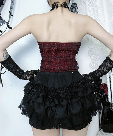 Gothic Vampire Rose Rib Cage Corset Top - Halloween & Spooky Season Statement