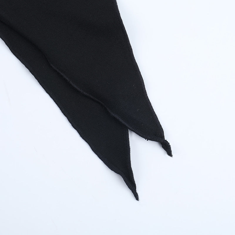 Edgy Goth Harness Long Sleeve Top | Spooky Season & Fall Fashion