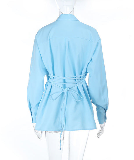 Effortless Sky Blue Relaxed Fit Button-Down Shirt for Women - Your Fall 2025 Wardrobe Essential