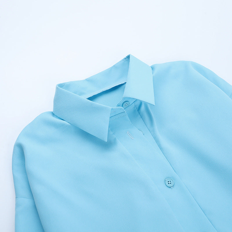 Effortless Sky Blue Relaxed Fit Button-Down Shirt for Women - Your Fall 2025 Wardrobe Essential