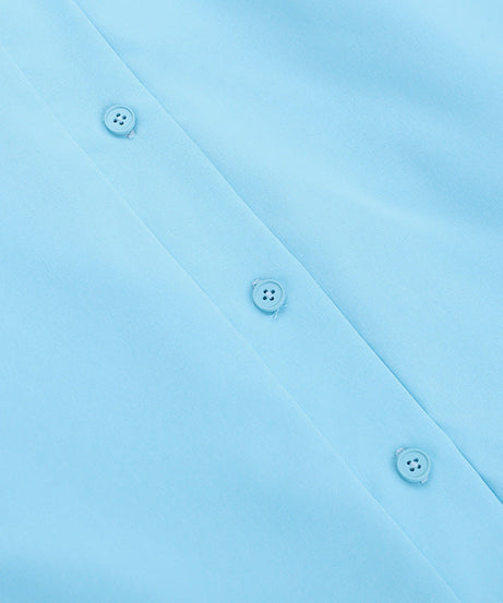 Effortless Sky Blue Relaxed Fit Button-Down Shirt for Women - Your Fall 2025 Wardrobe Essential
