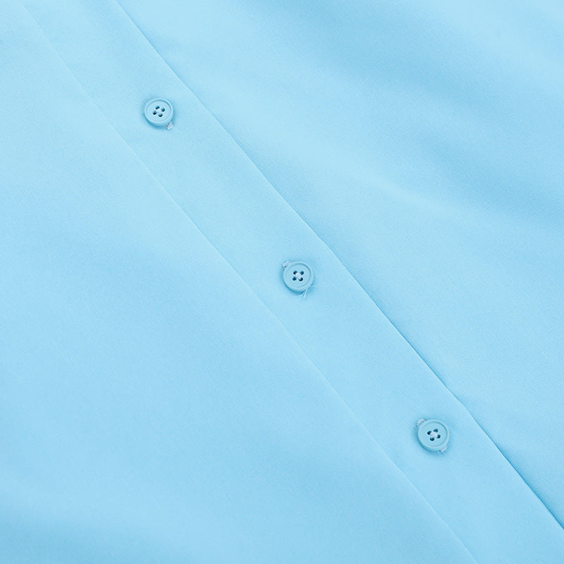 Effortless Sky Blue Relaxed Fit Button-Down Shirt for Women - Your Fall 2025 Wardrobe Essential