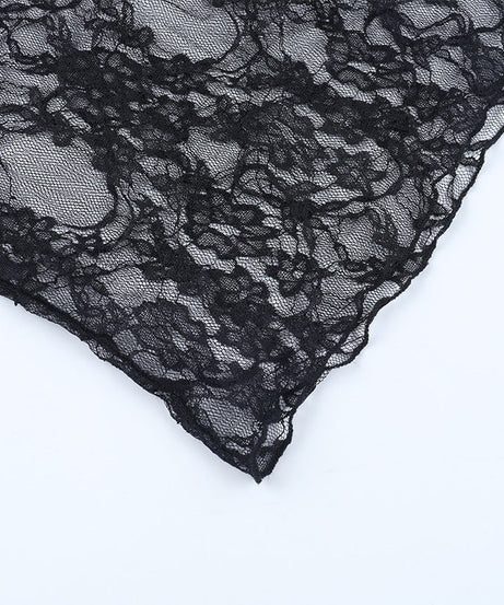 Sultry Black Lace One-Shoulder Long Sleeve Top - Chic Fall & Holiday Party Essential