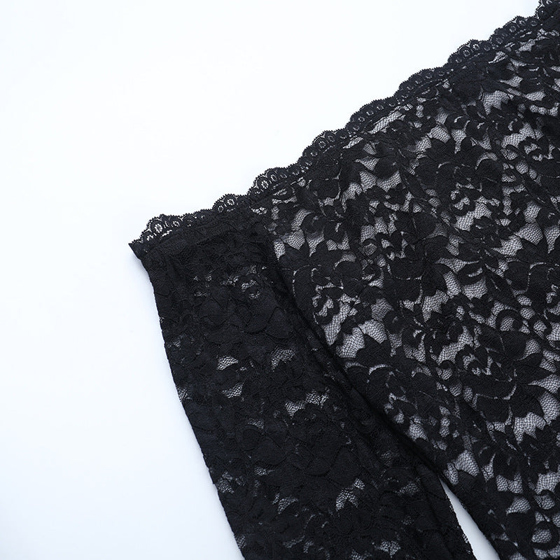 Chic Black Lace Off-Shoulder Bodycon Mini Dress | Fall & Holiday Party Ready