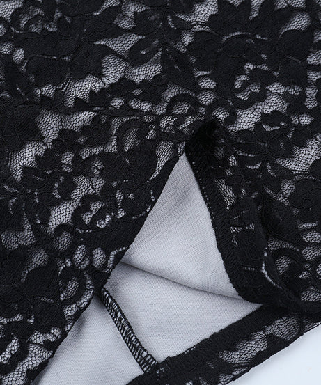 Chic Black Lace Off-Shoulder Bodycon Mini Dress | Fall & Holiday Party Ready