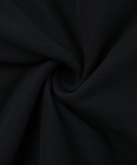 Fall & Holiday Ready: Chic Black Square Neck Long Sleeve Mini Dress - Flattering Ruched Skater